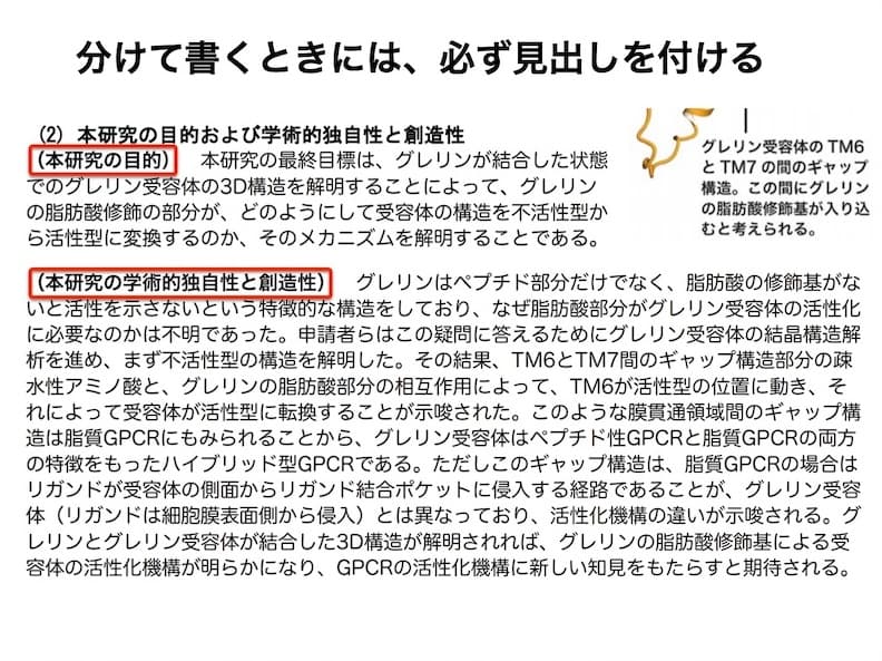 科研費セミナーの資料の見本 4